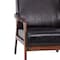 Flash Furniture Black LeatherSoft Arm Chair with Wood Frame IS-IT673317-BK-GG - alternate 2
